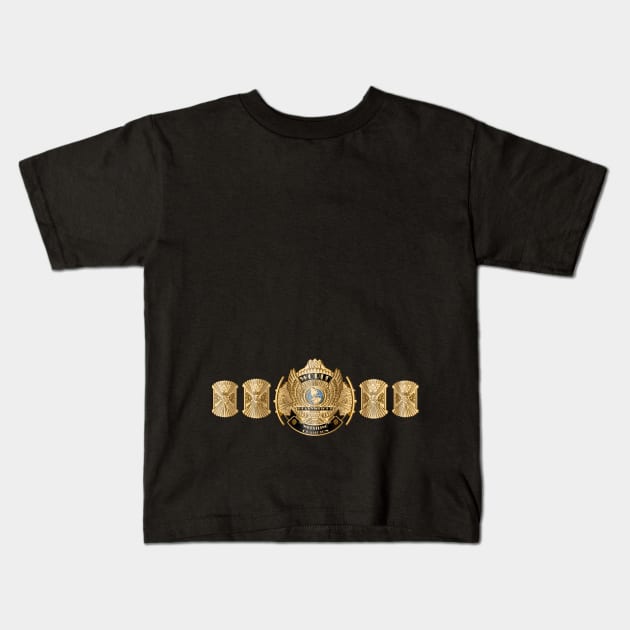 winged eagle world heavyweight championship belt Kids T-Shirt by jasonwulf